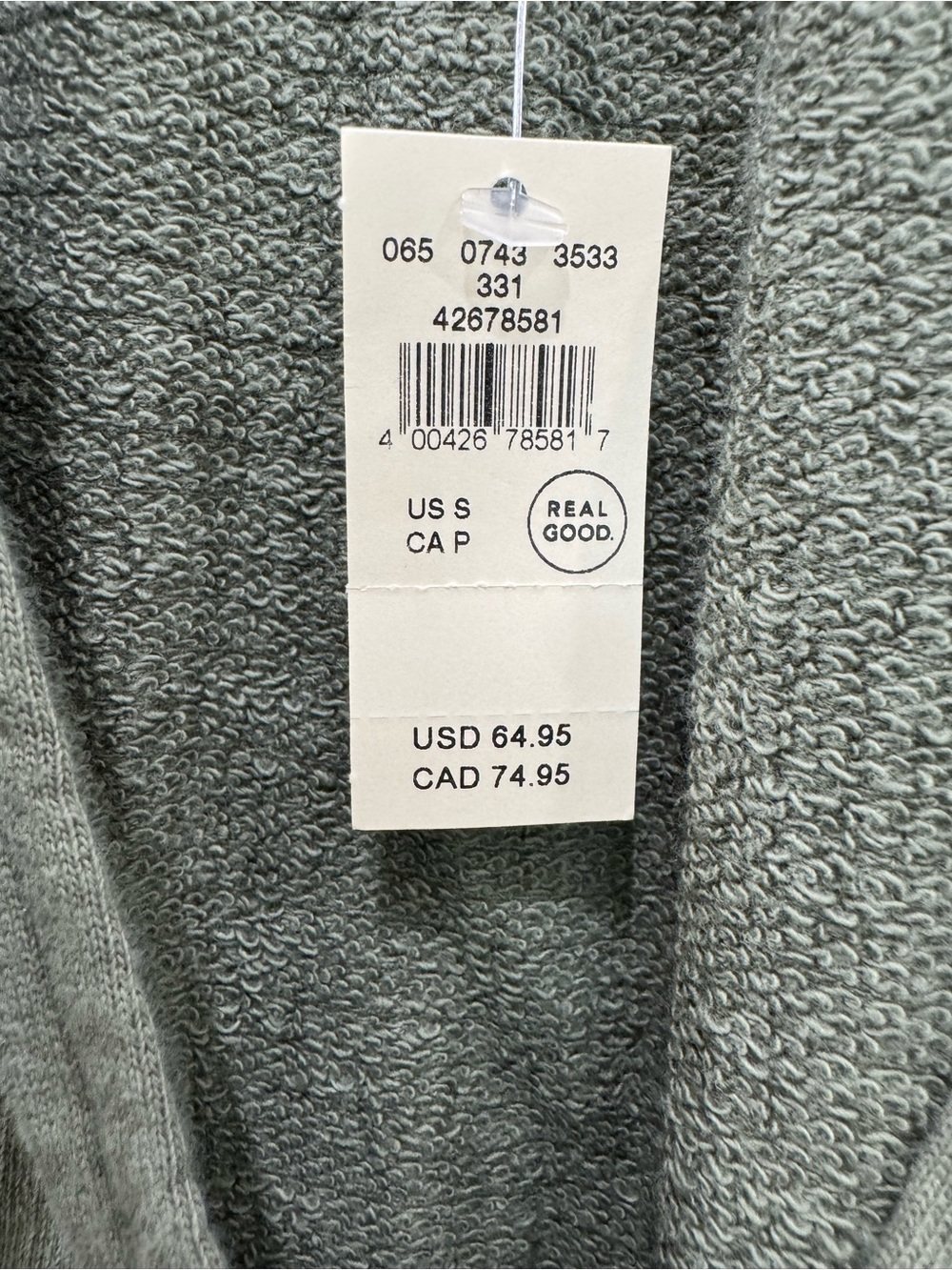Aerie Real Good Olive Terry Easy Street Pullover Sweatshirt Boho Womens Small NW - Picture 5 of 9